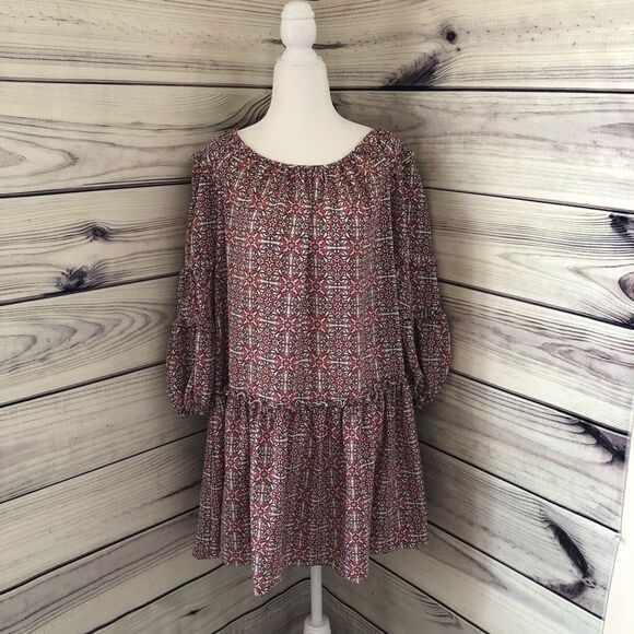 Max Studio Oversized Balloon Sleeve Boho Dress Sm - Picture 1 of 9